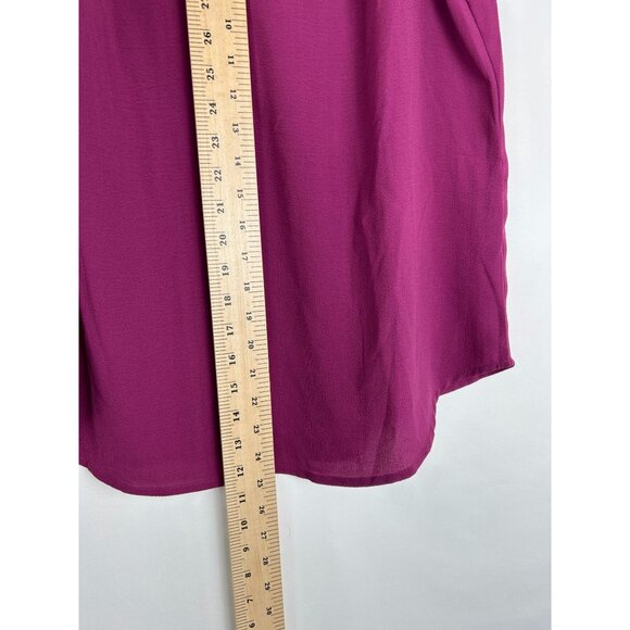 41 Hawthorn Morey Split Neck Short Sleeve Blouse Pink Large NWT - Picture 5 of 11